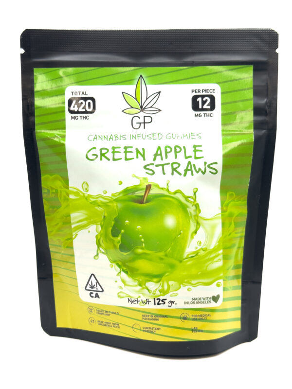 420mg Green Apple Straws