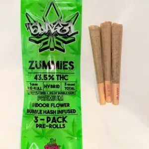 Blaze1 3x1g Indoor/Bubblehash infused pre rolls