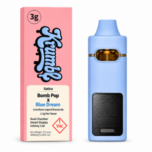 KRUMBL 3G DUAL CHAMBER DISPOSABLES Live Resin Liquid Diamonds 1.5g Per Flavor