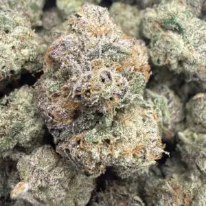 🟣Fireproof (Fire OG cross) • 70/30 Indica • ~26% THC — Relaxed, Euphoric, Happy, Sleepy